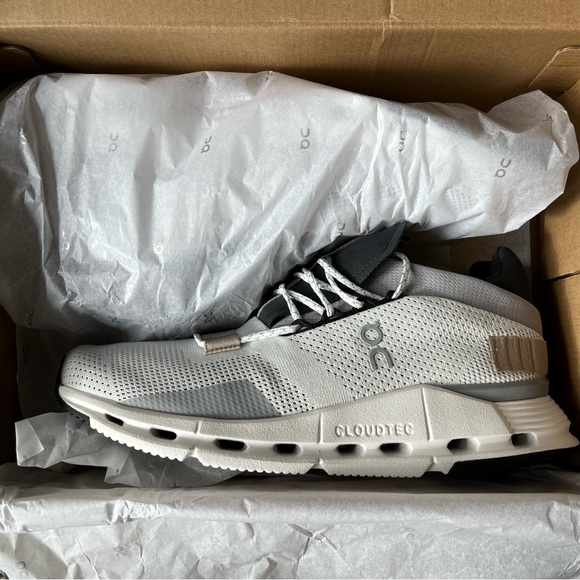 ON Running Cloudnova Women Shoes Size 8.5 White Sand - Picture 6 of 12